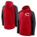 Men's Nike Red/Black Cincinnati Reds Authentic Collection Performance Raglan Full-Zip Hoodie