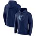 Men's Fanatics Branded Navy Memphis Grizzlies Primary Logo Pullover Hoodie