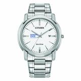 Men's Citizen Watch Silver Sonoma State Seawolves Eco-Drive White Dial Stainless Steel