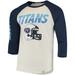 Men's Junk Food White/Navy Tennessee Titans All-American 3/4-Sleeve Raglan T-Shirt