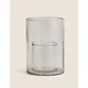 M&S Mottled Glass Hurricane Candle Holder - Clear, Clear