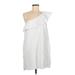 Cloth & Stone Casual Dress - Shift One Shoulder Sleeveless: White Dresses - Women's Size Medium