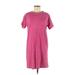 Old Navy Casual Dress - Shift Crew Neck Short sleeves: Pink Print Dresses - Women's Size Small