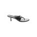 Cole Haan Heels: Slip-on Kitten Heel Cocktail Party Black Print Shoes - Women's Size 9 - Open Toe