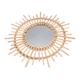 HOMSFOU 1Pc rattan mirror nordic decor rustic frames framed bedroom mirror rattan rocker wall mirror Photographing Mirror Willow-woven Mirror round Gift Hanging ring hanging mirror antique