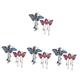 minkissy 8 Pcs Butterfly Spring Hair Clip Hair Barrettes for Women Wedding Hair Clips Pastel Hair Clips Blue Hair Accessories Hair Clips for Women Miss Rhinestones Back of Head Spring Clip