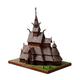 Keranova 361 Clever Paper Temples of The World 70 Piece Borgund Stave Church 3D Puzzle, 19 x 14 x 21 cm, 1/87 Scale, Multi Color