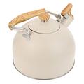 Cabilock 2.5L Stainless Steel Whistling Kettle Tea Kettle for Stove in Cream Beige Top Stove Kettle with Handle Kettle Water Boiler Teapot Suit for Stove Top Induction Cooker, Gas Cooker