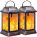 Fish hunter 8.3" Solar Powered Integrated LED Outdoor Lantern in Brown | 8.3 H x 4.7 W x 4.7 D in | Wayfair DLB07QXRNWT2