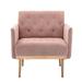 Armchair - Mercer41 Simya 25.59" Wide Tufted Armchair Velvet/Fabric in Pink | 32.28 H x 25.59 W x 31.1 D in | Wayfair