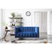 House of Hampton® Jannay 56.69" Upholstered Loveseat Velvet, Crystal in Blue | 29.13 H x 56.69 W x 34.64 D in | Wayfair