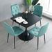 Corrigan Studio® Luben Metal Back Parsons Chair Upholstered/Velvet/Metal in Green | 34.8 H x 16.9 W x 15.7 D in | Wayfair