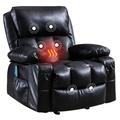 Red Barrel Studio® Heated Massage Chair Polyester in Black | 39.8 H x 34.3 W x 29 D in | Wayfair 3C13F45D95B945DE99C6A7505989097F