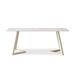 Corrigan Studio® Lissett Dining Table Metal in Gray/White | 29.53 H x 55.12 W x 31.5 D in | Wayfair 23AFA5061A1140D6AEDD53633C8F71F0