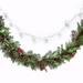 The Holiday Aisle® 6' Faux Garland w/ 10 Clear/White Lights in Green/Red | 5 H x 72 W x 7 D in | Wayfair DE139094FCF04CFB82B4A0BEE1D9E32E