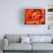 Ebern Designs Rose in Orange by Ant Smith - Unframed Print on Canvas in Brown/White | 18 H x 24 W x 2 D in | Wayfair