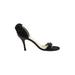 Ramon Tenza Heels: Slip-on Stilleto Feminine Black Shoes - Women's Size 6 - Open Toe