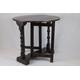 Early 18th Century Oak Small Gate Leg Table With Unique Folk Art Carving, Very Good Condition