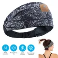 Bluetooth 5.0 Fascia sportiva Auricolare stereo Lettore musicale con microfono per vivavoce Fascia