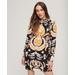 Long Sleeve Printed Mini Dress