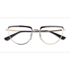 Unisex s geometric Black Pale Gold Metal Prescription eyeglasses - Eyebuydirect s Vogue Eyewear VO4230