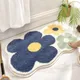 Floral Pattern Door Mat Soft Tufted Bedroom Bedside Carpet Home Decoration Area Rug Kitchen Bath Mat