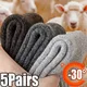 5 Pairs Winter Warm Men’s Socks Wool Male Women Socks Super Thicker Solid Socks Merino Wool Socks