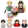 SPY FAMILY Yor Forger Anya Forger Loid Forger Anime Cartoon Mini Action Toy Figures Building Blocks