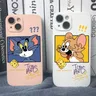 Maus und Katze bff toms jerrys Handy hülle für iPhone 14 plus 13 12 Mini 11 Pro Max Candy Matty
