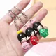 24 teile/los Japanischen KOKESHI Puppe Schlüssel kette Metall Schlüssel Ring Charme Party Geschenke