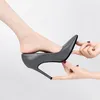 Echtes Leder High Heel Braut Hochzeit Schuhe Frauen Dünne Ferse Pumpen Größe 31 Zu 44 Sexy Weiß Grün