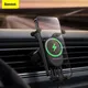 Baseus Car Phone Holder 15w qi Wireless Charger For iPhone 11 12 13 14 pro mini Samsung S21 phone