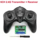 6CH 2.4G Remote Controller Large Power Transmitter Receiver Radio System Kits for DIY RC Toy Boat