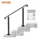 VEVOR Wrought Iron Handrail Fit 1 or 3 Steps Outdoor Stair Railing Adjustable Front Porch Hand Rail