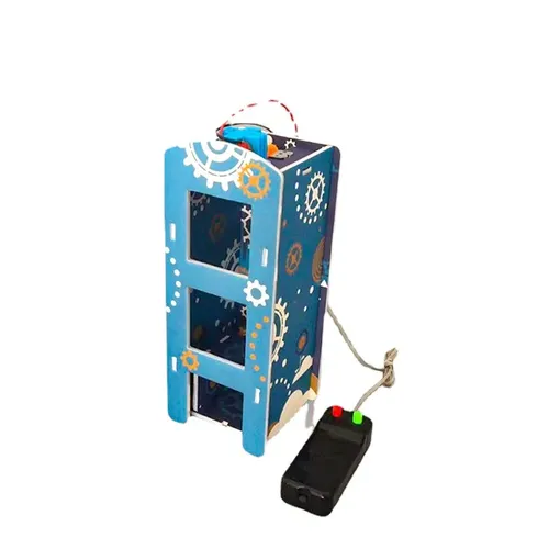 Teenager Holz Aufzug Funktion Prinzip Spielzeug DIY Montiert Elektrische Lift Spielzeug für Kinder