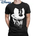 T-Shirt da uomo Disney Mickey Mouse cuffie moda 100% cotone T-Shirt manica corta Cartoon T Shirt O