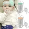 300 ml Selbst-Fütterung Baby Flasche mit Lange Stroh Rohr Handless Nachahmung Milch Entwöhnung