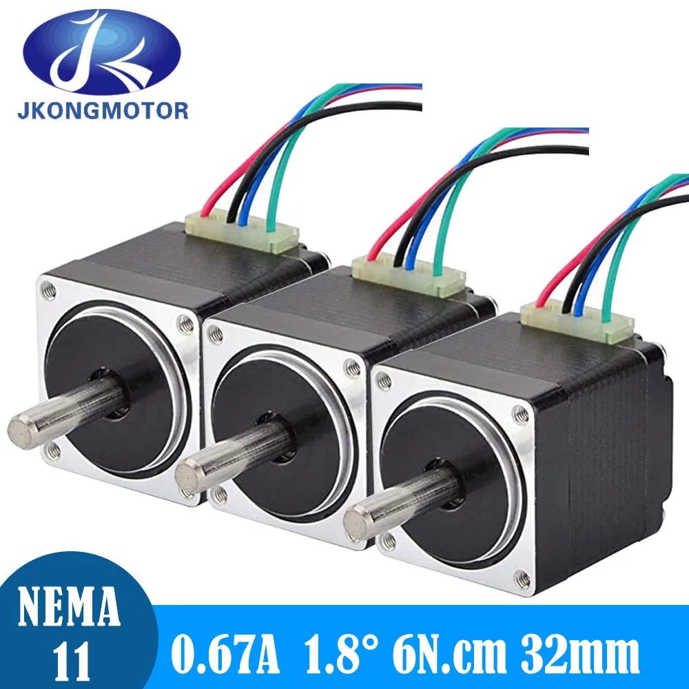 1/3 Teile/satz Nema 11 Schrittmotor 28x28x32mm 1,8 grad 0,67 A 6Ncm/8,5 oz-in 2 phase Nema11 Schrittmotor 4lead für DIY CNC 3D Drucker Image