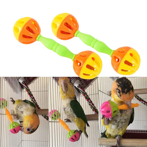 Papagei Spielzeug Rassel Beißen Beständig Vogel Biss Spielzeug Papagei Kauen Spielzeug Doppel-kopf