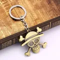 Anime ein Schädel Schlüssel bund Strohhut Piraten Stück Crew Ruffy Schlüssel ring für Mann Geschenk