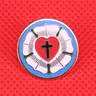 Lutheranism brosche Christian kreuz pin Luther rose rot herz abzeichen Lutherischen dichtung