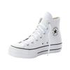 Sneaker CONVERSE "CHUCK TAYLOR ALL STAR LEATHER PLATFORM", Gr. 37,5, weiß (weiß, weiß), Leder, sportlich, Schuhe