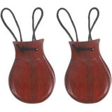 2pcs Castanet Wooden Percussion Castanet Handheld Castanets Percussion Instruments for Adults