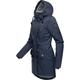 Wintermantel RAGWEAR "Elsie Melange" Gr. XS (34), blau (navy) Damen Mäntel Wintermäntel