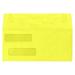 LUXPaper Double Window Invoice Envelopes w/Peel & Press 4 1/8 x 9 1/8 Citrus Yellow 1000 Pack