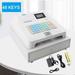 CDZHLTG Electronic POS System Cash Register 48 Keys 8 Digital LED Display with Cash Drawer