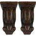 Set Of 2 Marquis Drapery Sconce 1 3/8-Inch Diameter Mahogany