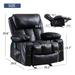 Manual Heated Massage Sofa Adjustable Recliners w/Cup Holder