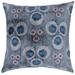 Canvello Gray Blue Velvet Throw Pillow - 18x18 - 18"x18"