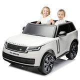 EastVita Kids Ride on Car Truck 2 Seater SUV Licensed Land Rover 24V7AH Battery Powered Electric Car for Kids with 2 Motors Openable Hood 2.4G Remote Control Music USB LED Lights